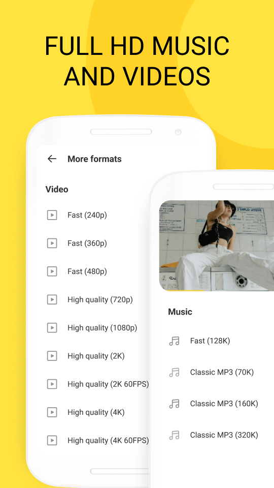 Snaptube support all format